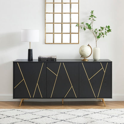 Buffet et meuble de rangement en bois de 160 cm de large