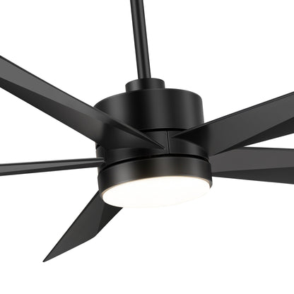 Ventilateur de plafond Breezary à 5 pales LED 65/52/42 avec kit d'éclairage et télécommande