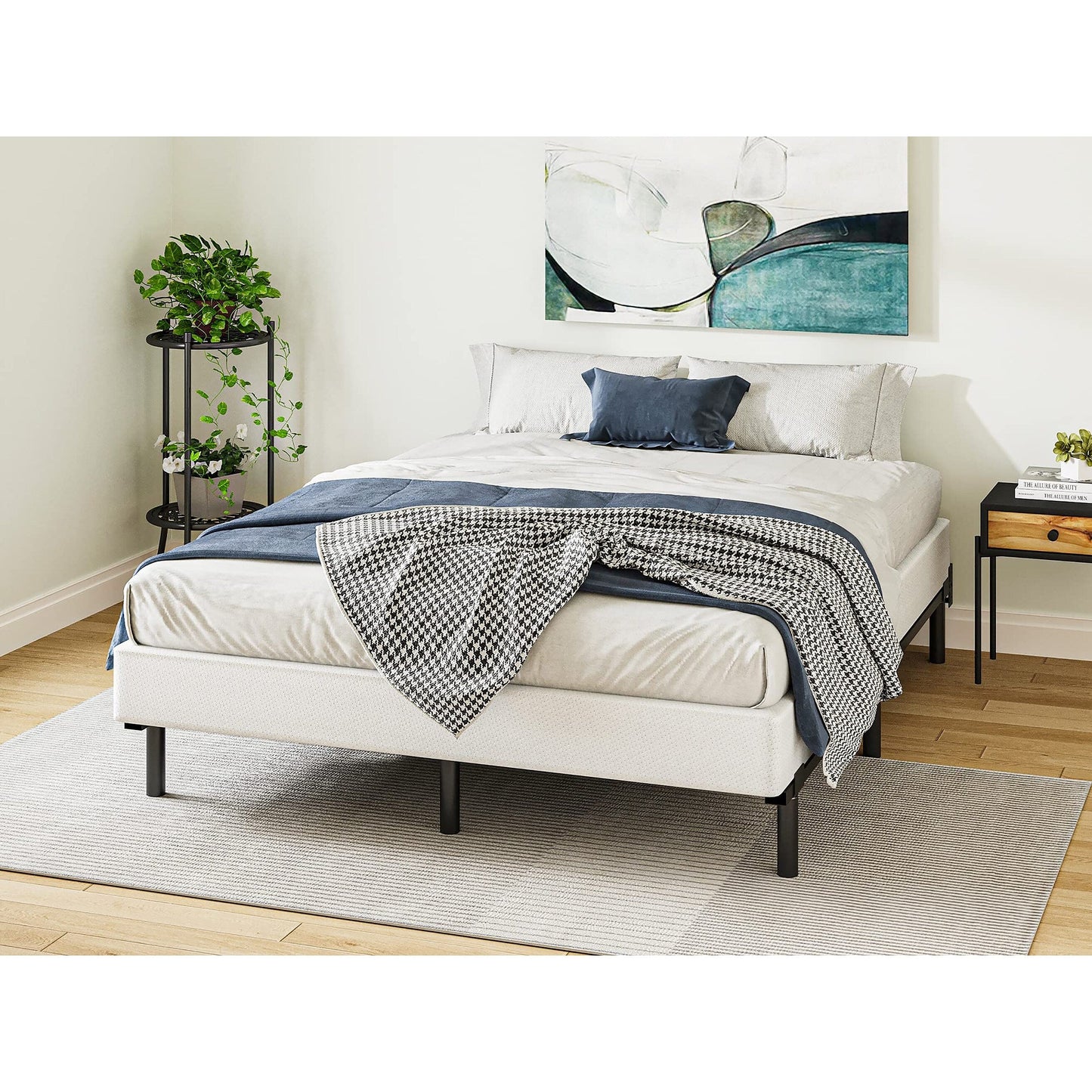 FSCHOS Sommier à ressorts métalliques de 7 pouces, base de matelas basique, sans pieds.