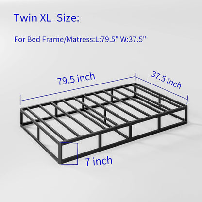 FSCHOS Sommier à ressorts métalliques de 7 pouces, base de matelas basique, sans pieds.