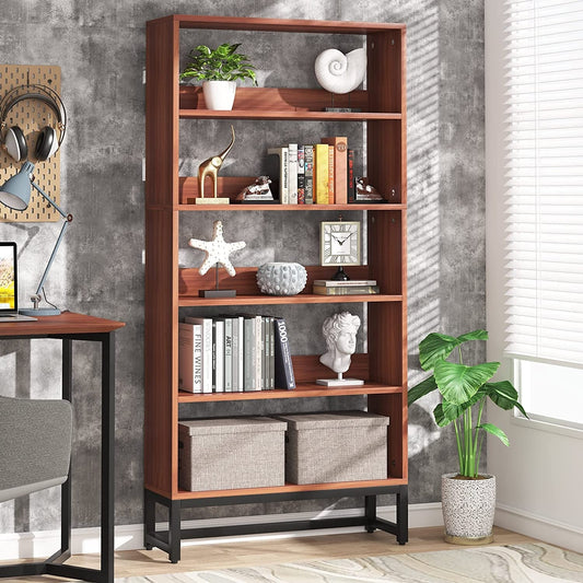 Étagère à livres et bibliothèque de 180 cm de hauteur, grande bibliothèque à 5 niveaux - 30 x 80 x 180 cm (L x l x h)