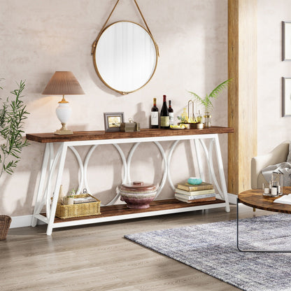 Table de console extra longue de 180 cm, table d'appoint pour canapé, pour salon