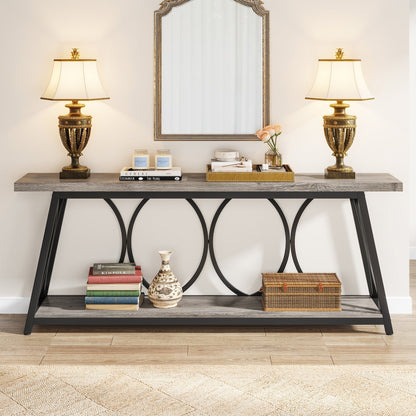 Table de console extra longue de 180 cm, table d'appoint pour canapé, pour salon