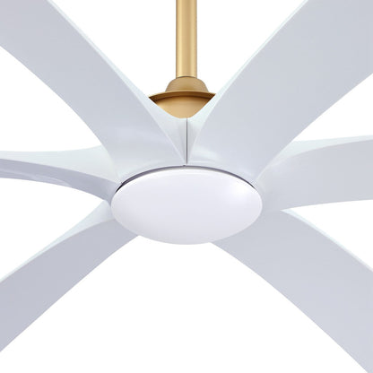 Ventilateur de plafond à courant continu de 183 cm (72 pouces) à 6 pales en bois flotté avec éclairage et télécommande