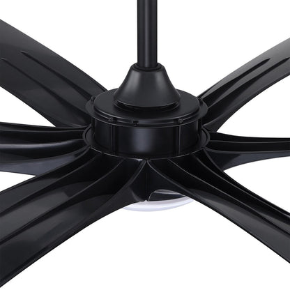 Ventilateur de plafond à courant continu de 183 cm (72 pouces) à 6 pales en bois flotté avec éclairage et télécommande