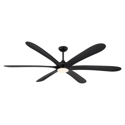 Ventilateur de plafond à courant continu de 183 cm (72 pouces) à 6 pales en bois flotté avec éclairage et télécommande