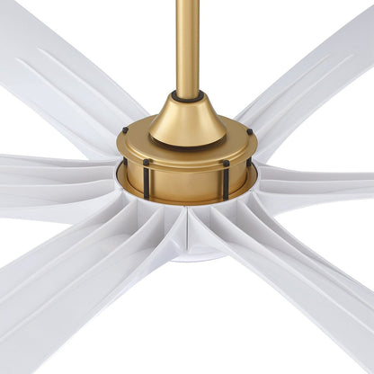 Ventilateur de plafond à courant continu de 183 cm (72 pouces) à 6 pales en bois flotté avec éclairage et télécommande