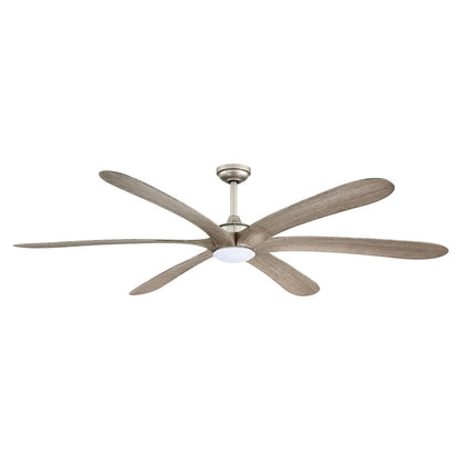 Ventilateur de plafond à courant continu de 183 cm (72 pouces) à 6 pales en bois flotté avec éclairage et télécommande
