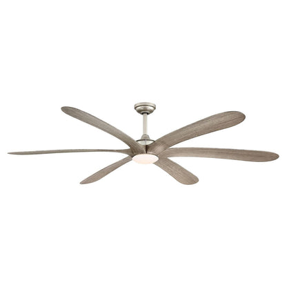 Ventilateur de plafond à courant continu de 183 cm (72 pouces) à 6 pales en bois flotté avec éclairage et télécommande