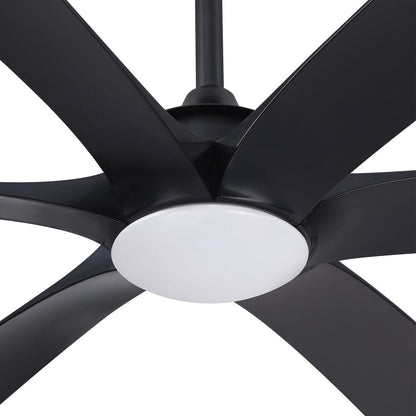Ventilateur de plafond à courant continu de 183 cm (72 pouces) à 6 pales en bois flotté avec éclairage et télécommande