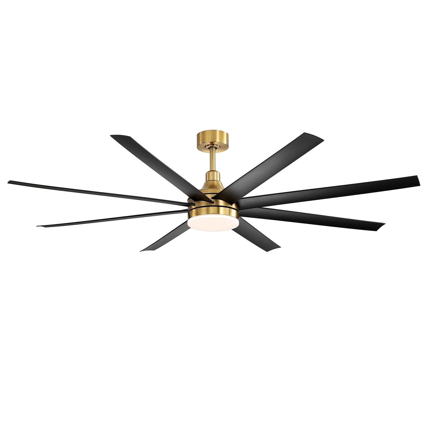 Grand ventilateur de plafond de 72 pouces avec éclairage LED, télécommande et 8 pales.
