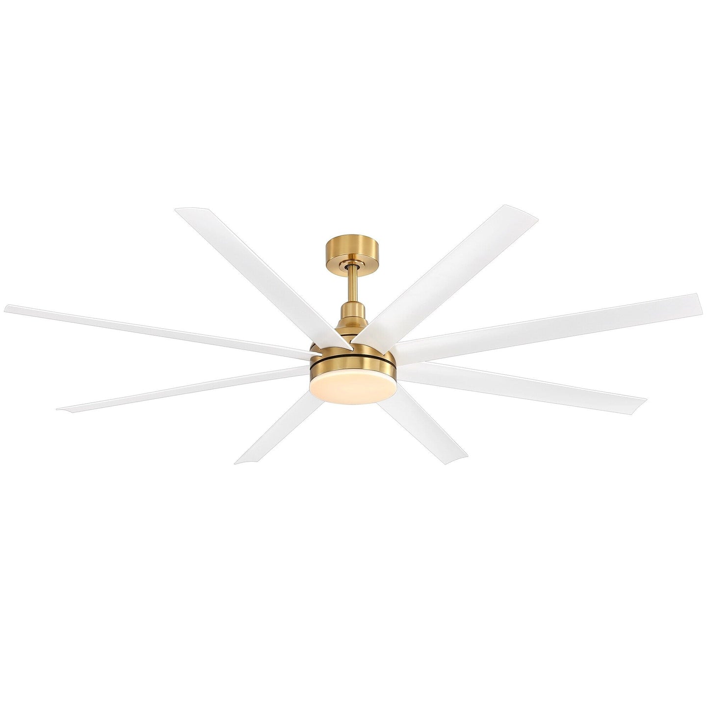 Grand ventilateur de plafond de 72 pouces avec éclairage LED, télécommande et 8 pales.