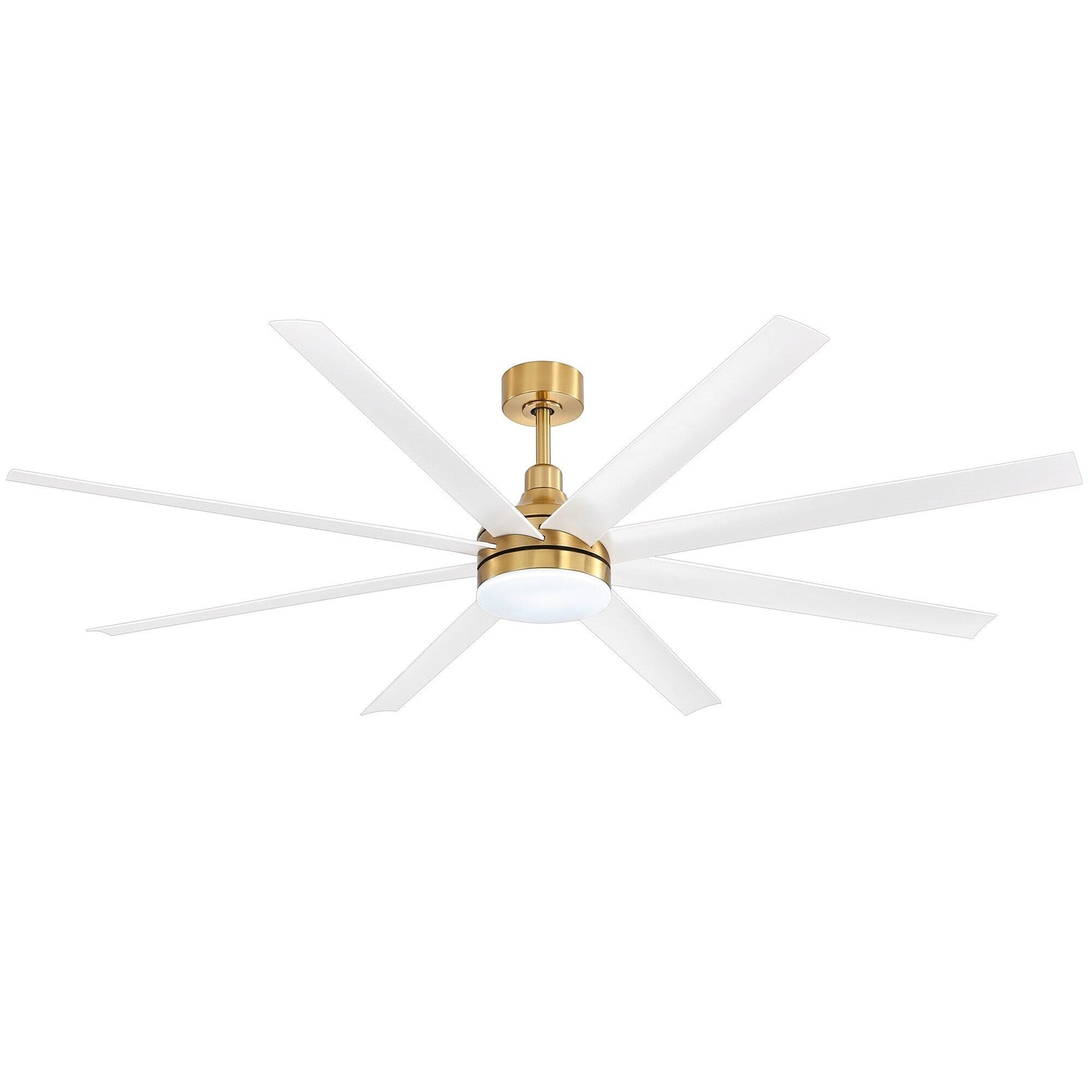 Grand ventilateur de plafond de 72 pouces avec éclairage LED, télécommande et 8 pales.