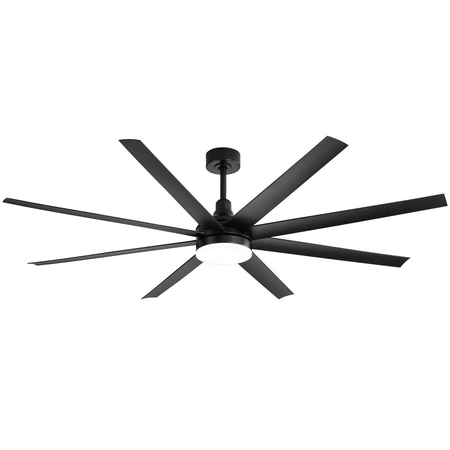 Grand ventilateur de plafond de 72 pouces avec éclairage LED, télécommande et 8 pales.