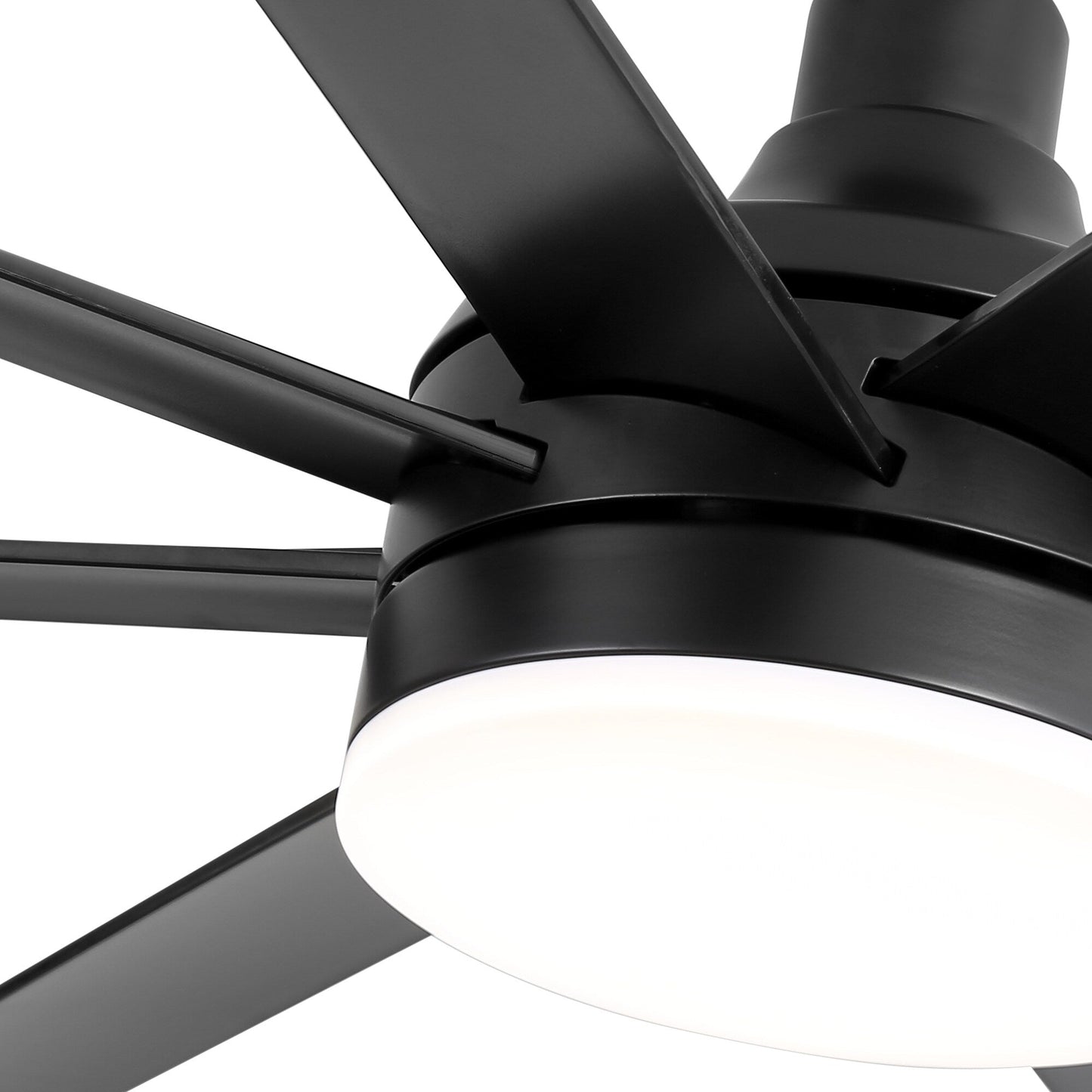 Grand ventilateur de plafond de 72 pouces avec éclairage LED, télécommande et 8 pales.