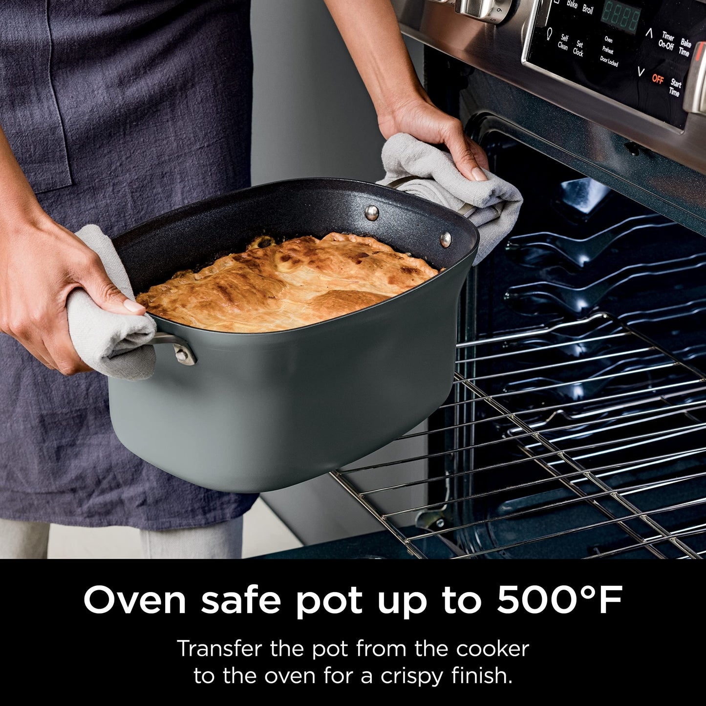 Multicuiseur 8,5 quarts, avec 8 fonctions en 1 : mijoteuse, cocotte, cuiseur vapeur, couvercle en verre, cuillère intégrée, casserole allant au four jusqu'à 260°C (500°F)