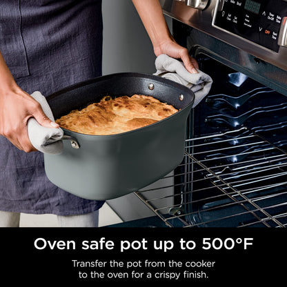 Multicuiseur 8,5 quarts, avec 8 fonctions en 1 : mijoteuse, cocotte, cuiseur vapeur, couvercle en verre, cuillère intégrée, casserole allant au four jusqu'à 260°C (500°F)