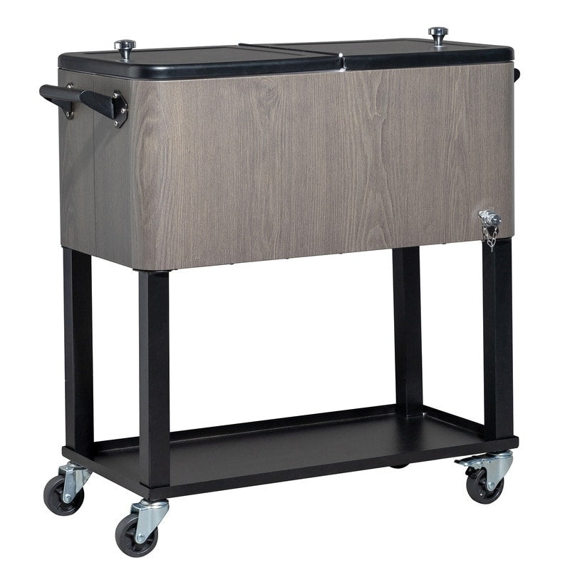 Glacière à boissons sur roulettes pour terrasse - 80 QT