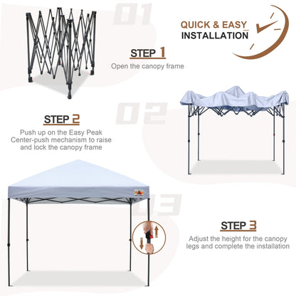 ABCCANOPY Tente de parasol pliable facile à installer, durable, pour extérieur.