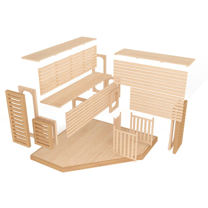 Sauna intérieur en bois ALEKO pour 5-6 personnes, avec chauffage électrique, pour usage humide ou sec - 190 x 190 x 210 cm