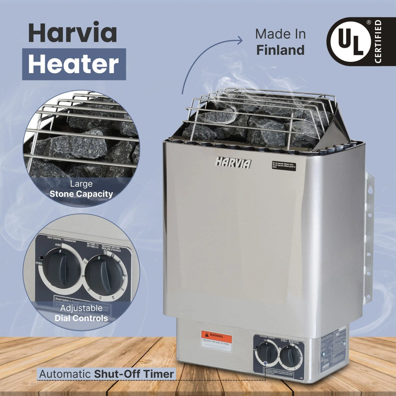 Sauna en barrique ALEKO en pin blanc finlandais pour 6 à 8 personnes avec chauffe-eau électrique UL - 88L x 73W x 79H pouces