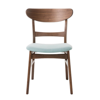 Chaise de salle à manger Abrielle en bois d'acacia rembourré, style moderne du milieu du siècle, par Christopher Knight Home (lot de 2)