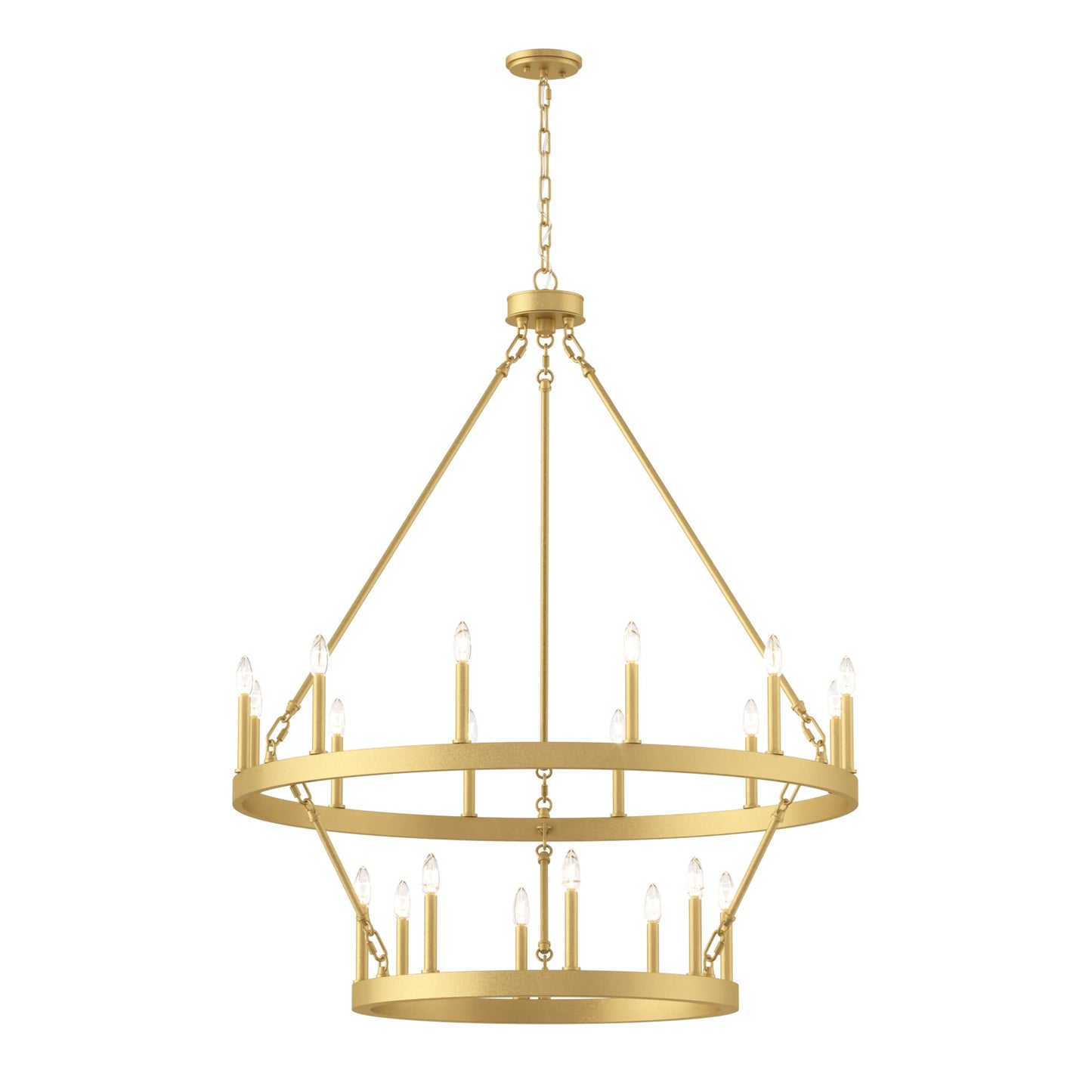 Suspension Acroma à 20 lumières, style ferme moderne, en forme de roue de charrette ronde de 40 pouces, avec certification UL