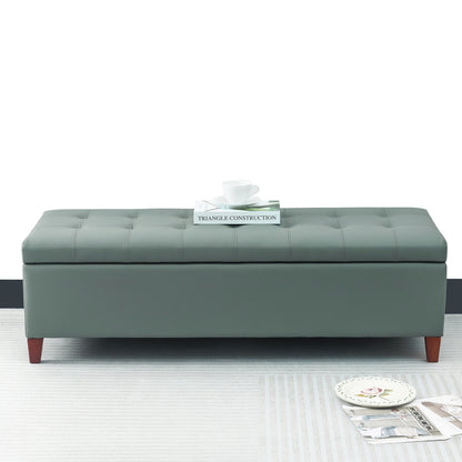 Tabouret coffre à rangement Adeco 50 en simili cuir