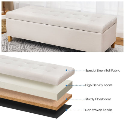 Tabouret coffre à rangement Adeco 50 en simili cuir