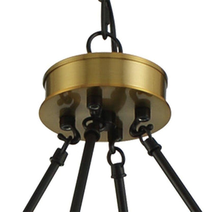 Suspension Acroma à 12 lumières, style ferme, en forme de roue de charrette de 40 pouces, avec certification UL - 40'' de diamètre x 138'' de hauteur