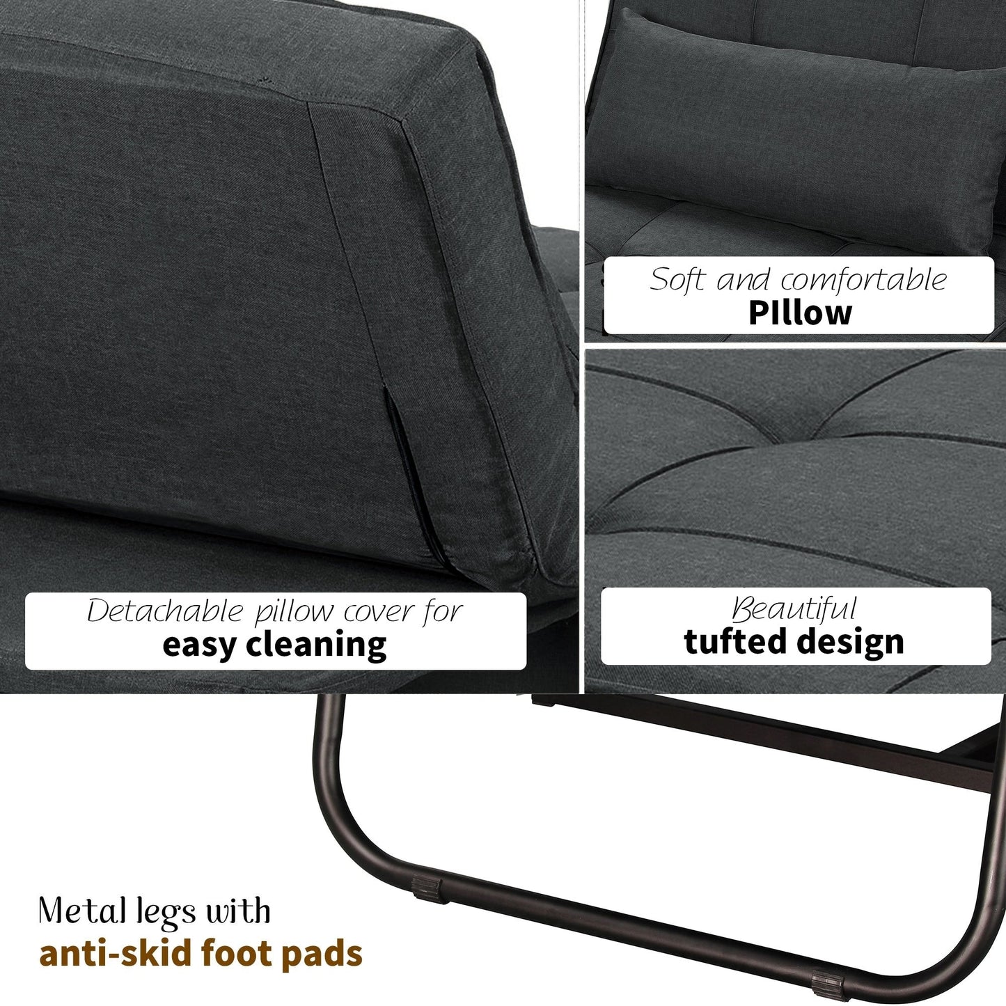 Canapé-lit convertible, canapé-lit, fauteuil, canapé, pouf pliable, fauteuil inclinable pour salon.