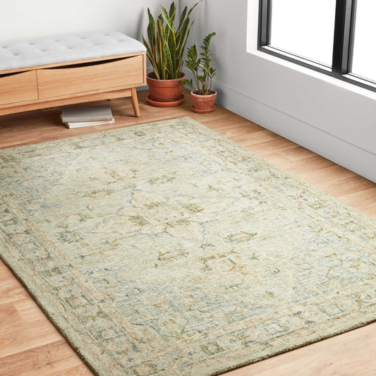 Tapis en laine à motifs mosaïques traditionnels, tissé à la main, de la marque Alexander Home