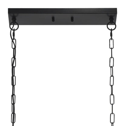 Suspension rectangulaire à 7 lumières Allegray de 52 pouces, style farmhouse, pour îlot de cuisine