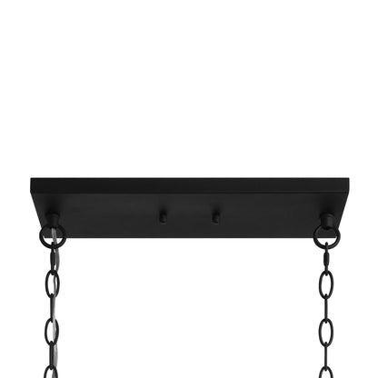 Suspension rectangulaire à 7 lumières Allegray de 52 pouces, style farmhouse, pour îlot de cuisine