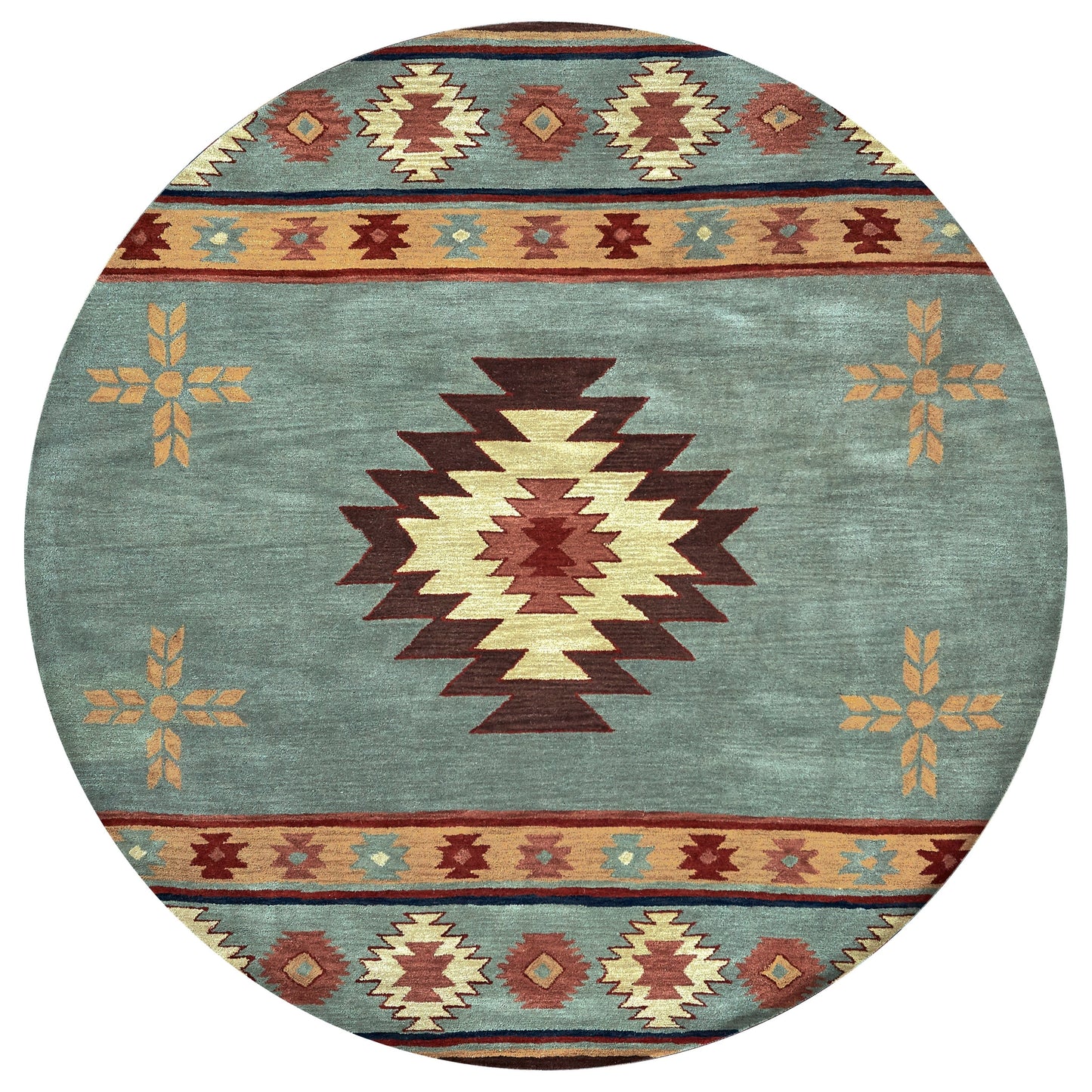 Tapis en laine à poils courts, style sud-ouest, Ryder d'Alora Decor