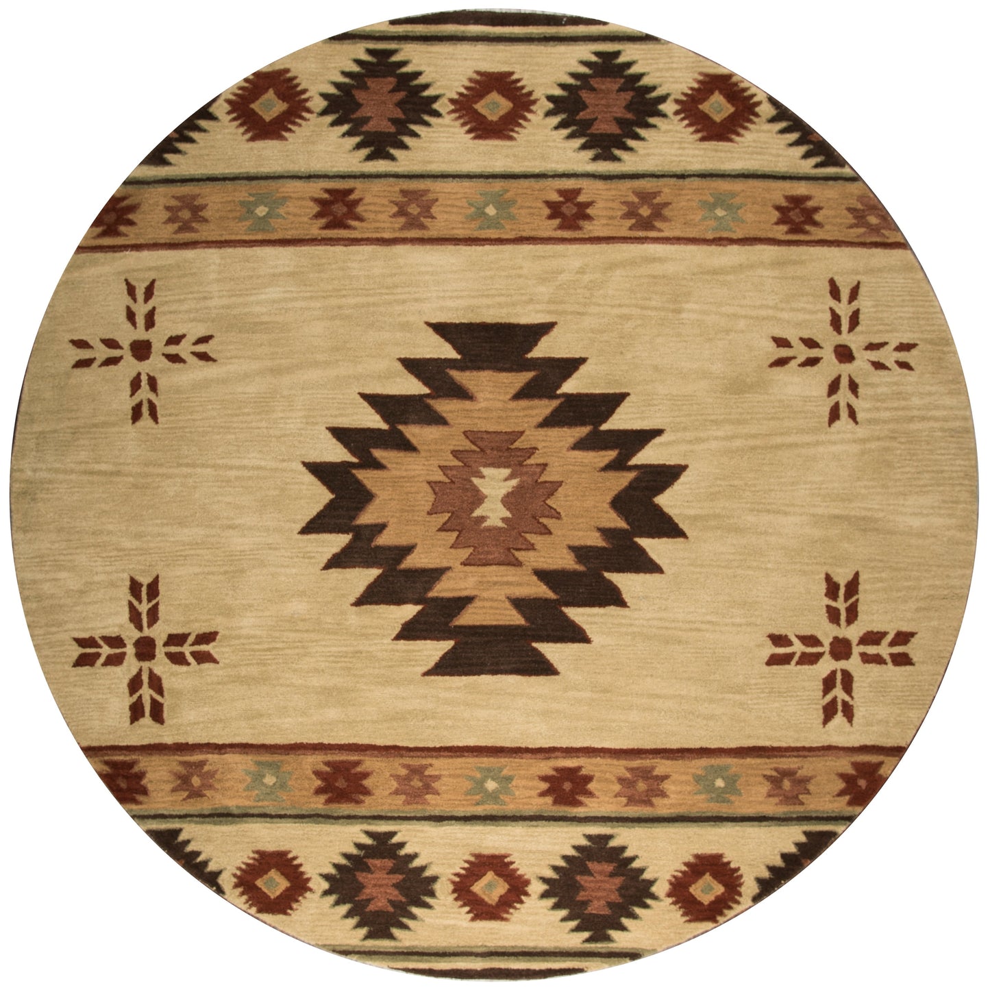 Tapis en laine à poils courts, style sud-ouest, Ryder d'Alora Decor