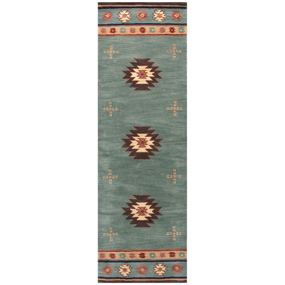 Tapis en laine à poils courts, style sud-ouest, Ryder d'Alora Decor