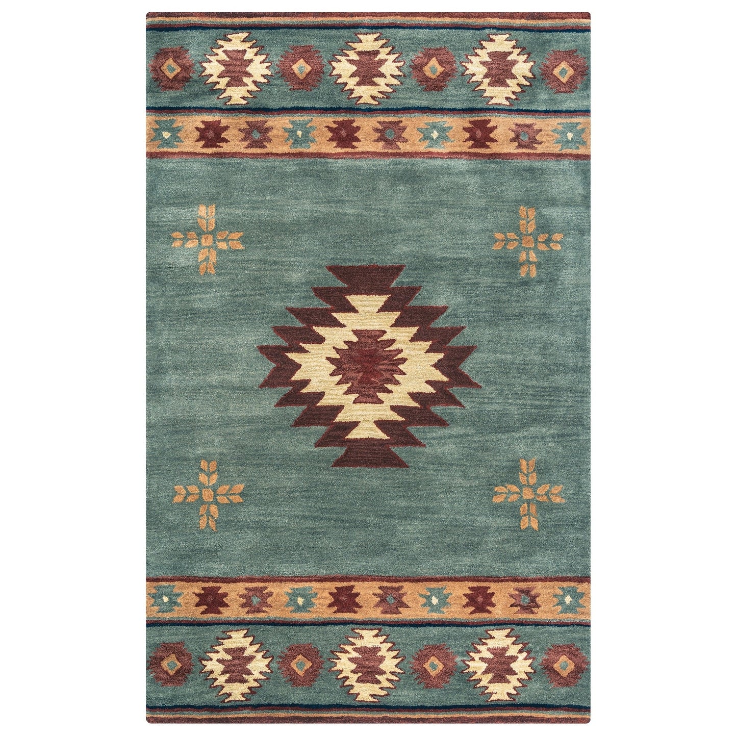 Tapis en laine à poils courts, style sud-ouest, Ryder d'Alora Decor