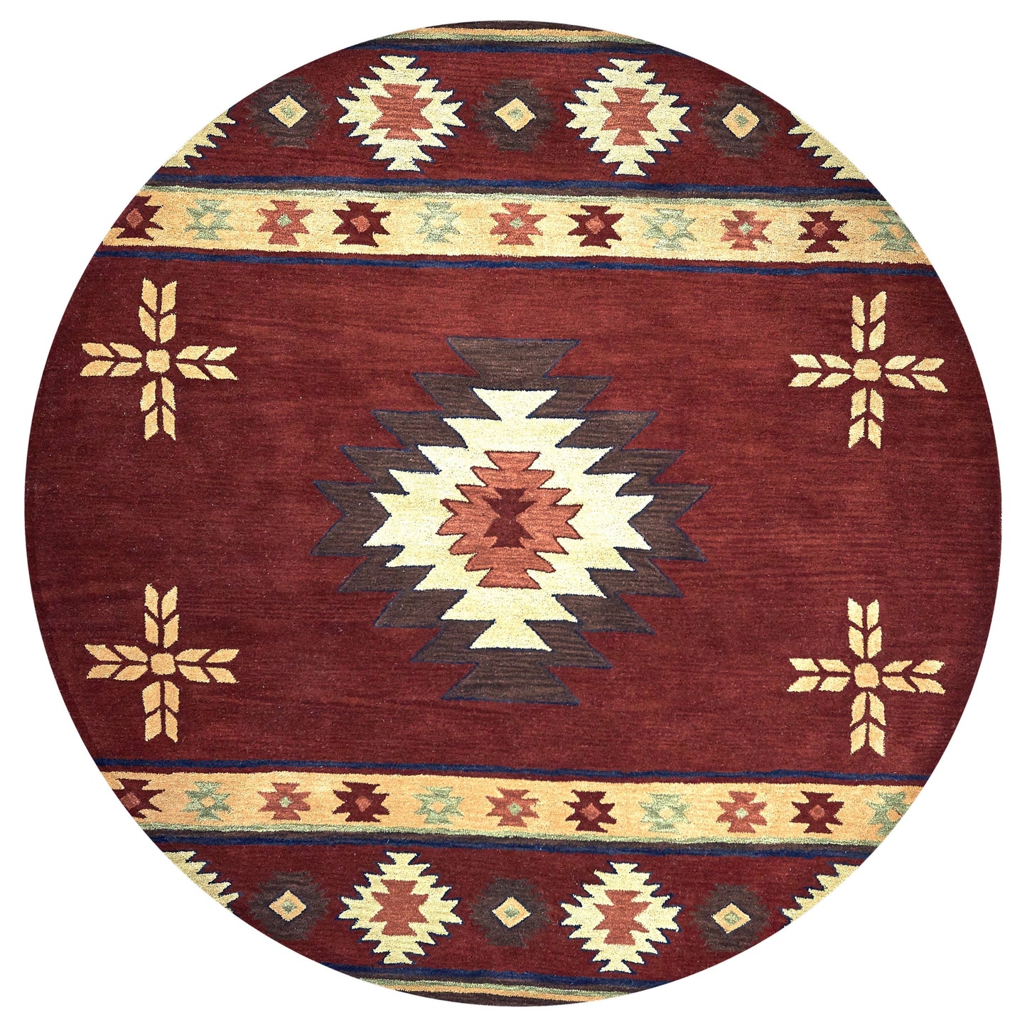 Tapis en laine à poils courts, style sud-ouest, Ryder d'Alora Decor