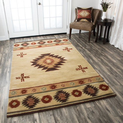 Tapis en laine à poils courts, style sud-ouest, Ryder d'Alora Decor