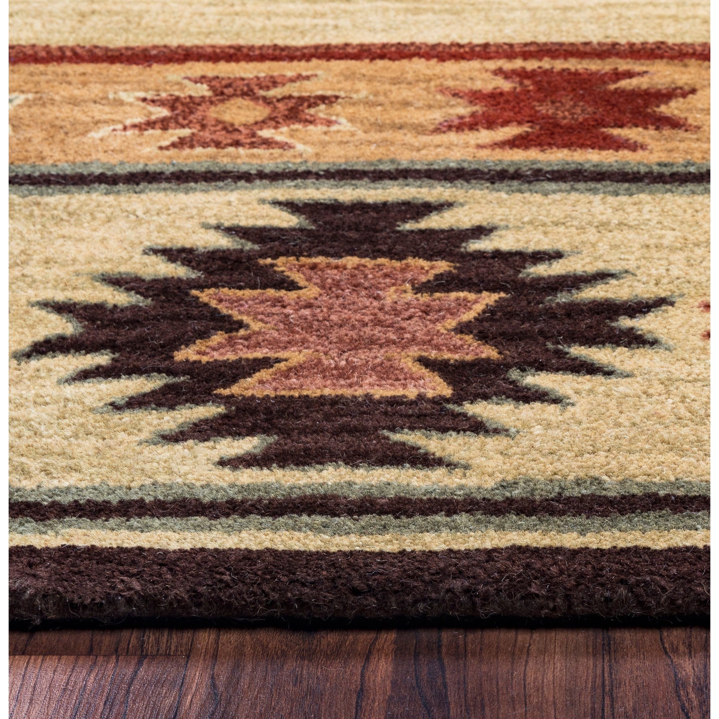 Tapis en laine à poils courts, style sud-ouest, Ryder d'Alora Decor