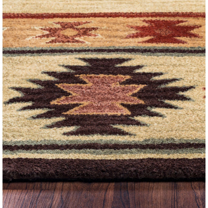 Tapis en laine à poils courts, style sud-ouest, Ryder d'Alora Decor