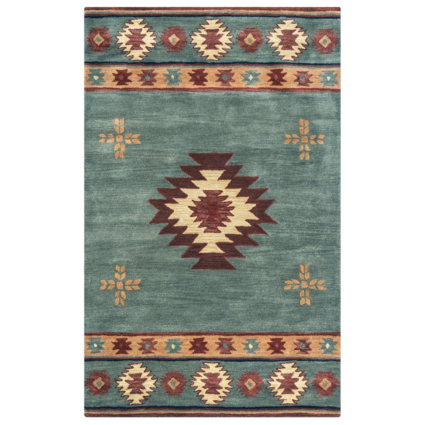 Tapis en laine à poils courts, style sud-ouest, Ryder d'Alora Decor