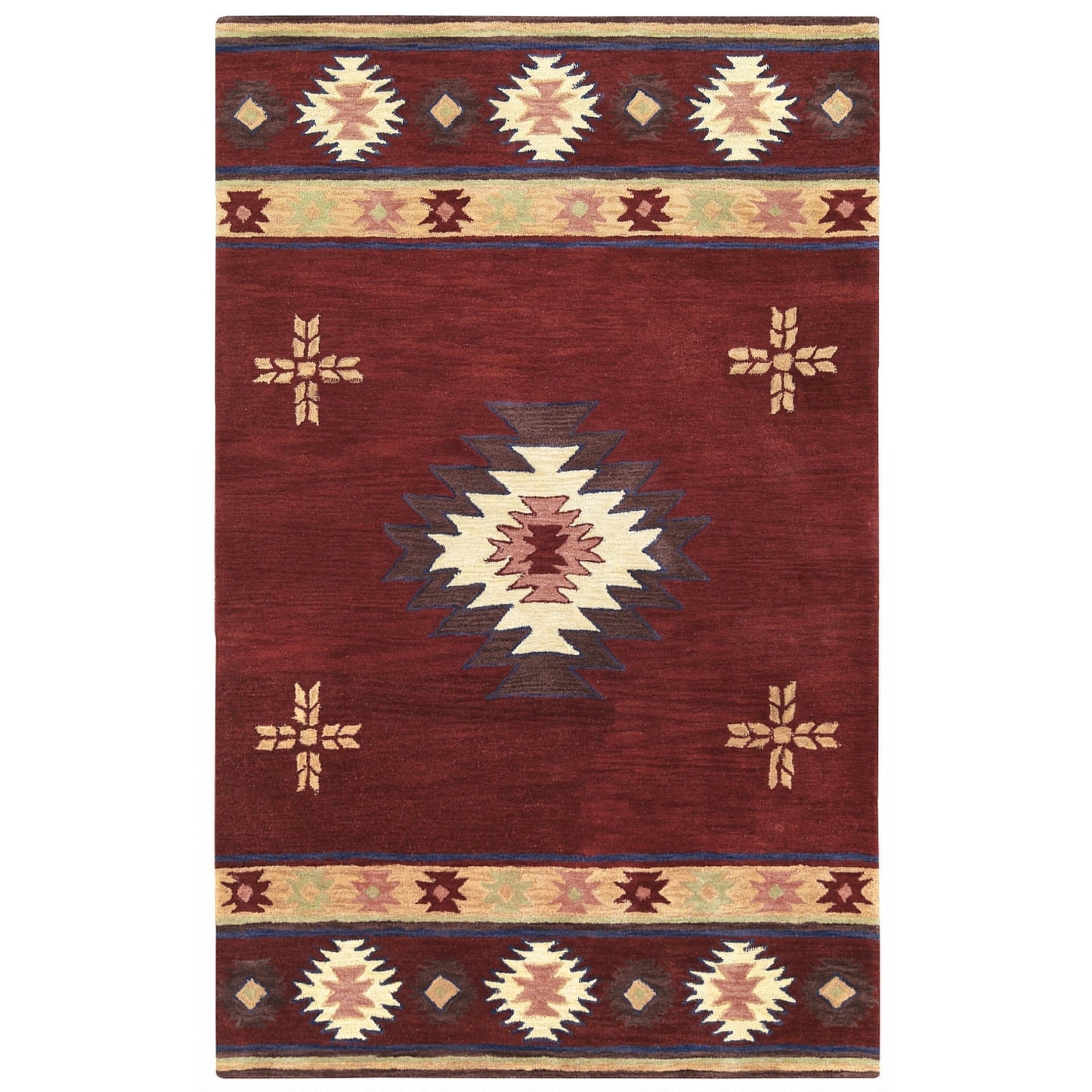 Tapis en laine à poils courts, style sud-ouest, Ryder d'Alora Decor