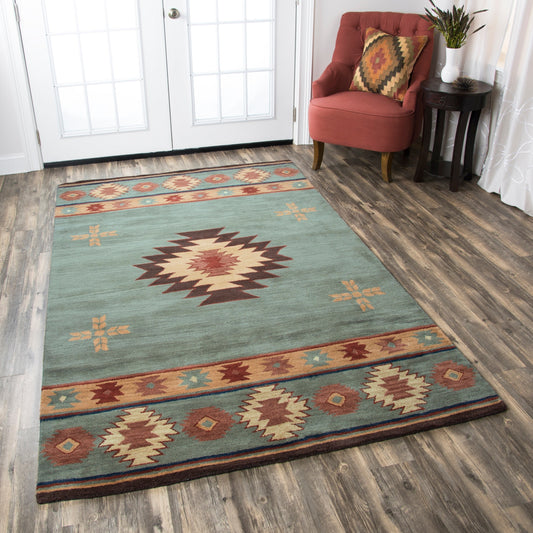 Tapis en laine à poils courts, style sud-ouest, Ryder d'Alora Decor