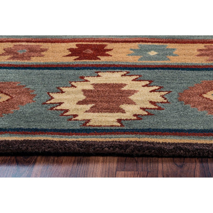 Tapis en laine à poils courts, style sud-ouest, Ryder d'Alora Decor