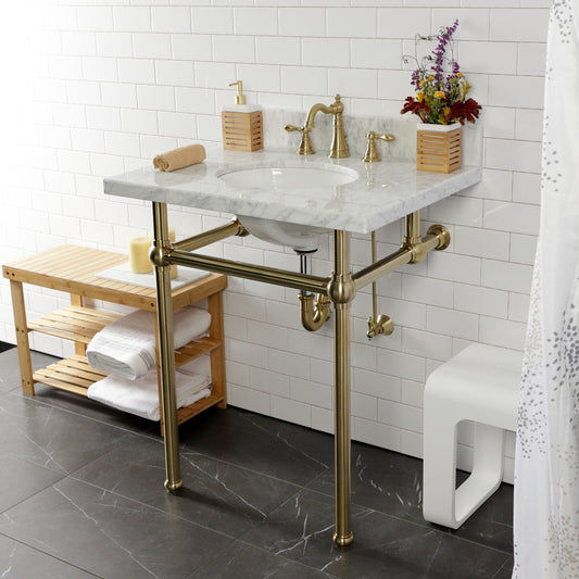 Robinet de salle de bain à large encrage, style américain classique