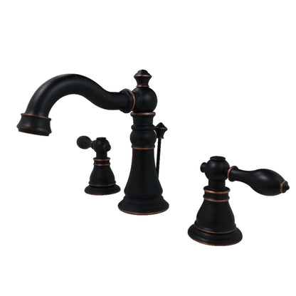 Robinet de salle de bain à large encrage, style américain classique
