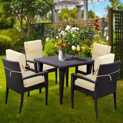 Aoodor Lot de 4 coussins pour chaises de jardin à dossier haut, 46x21x4 pouces (coussins uniquement)