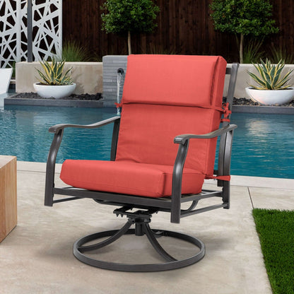 Aoodor Lot de 4 coussins pour chaises de jardin à dossier haut, 46x21x4 pouces (coussins uniquement)